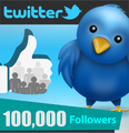 100,000 Twitter Followers